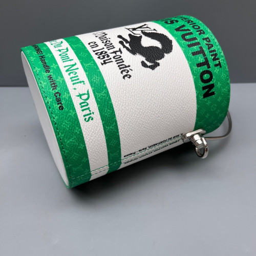 Louis Vuitton Bucket Calfskin Green White