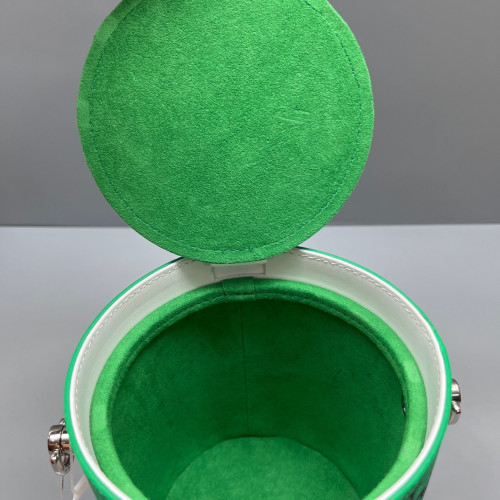 Louis Vuitton Bucket Calfskin Green White