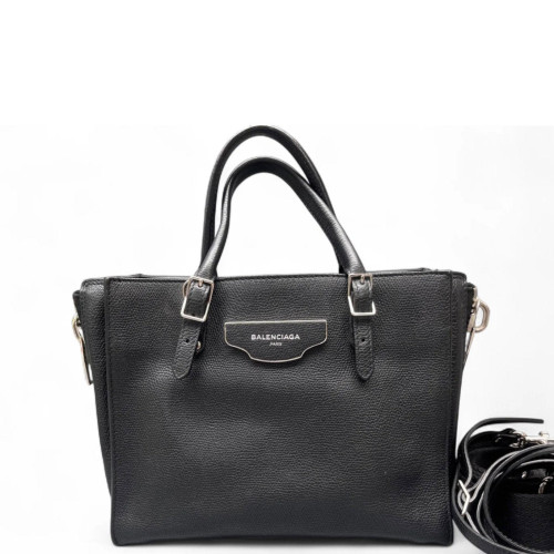 Balenciaga Tote Bag Grained Calfskin Black