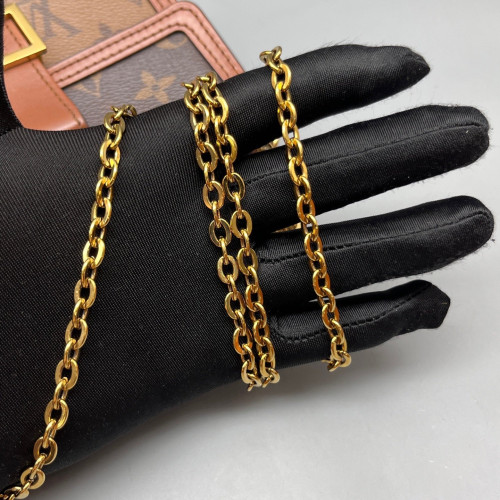 Louis Vuitton Dauphine Chain Wallet Reverse Monogram Brown