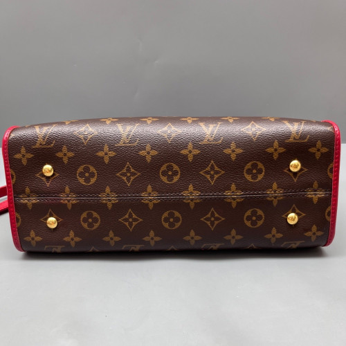 Louis Vuitton Popincourt MM Monogram Brown Red