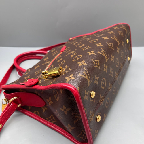 Louis Vuitton Popincourt MM Monogram Brown Red
