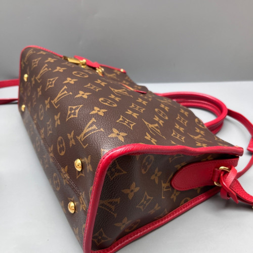 Louis Vuitton Popincourt MM Monogram Brown Red