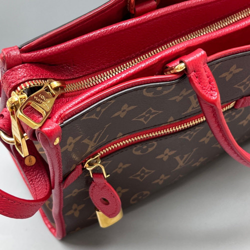 Louis Vuitton Popincourt MM Monogram Brown Red