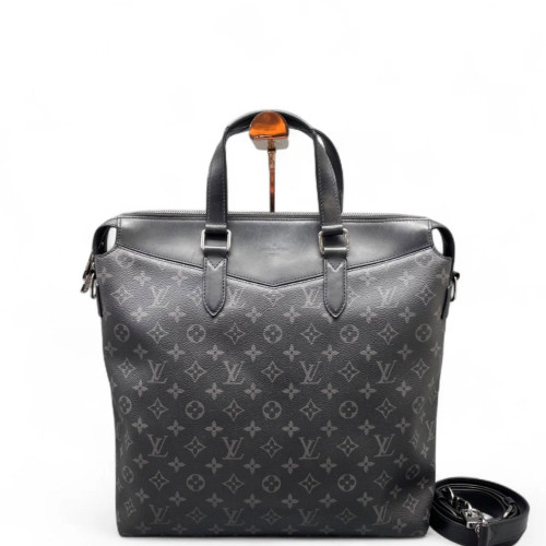 Louis Vuitton Explorer North-South Briefcase Monogram Eclipse Black