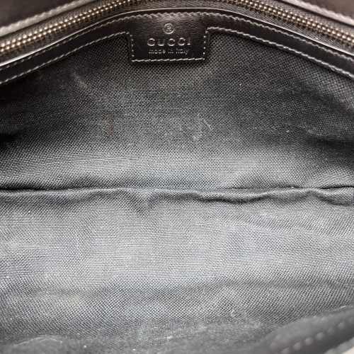 Gucci Chevron Small GG Marmont Calfskin Black