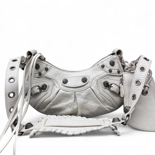 Balenciaga Le Cagole Sling Xs Arena Lambskin White