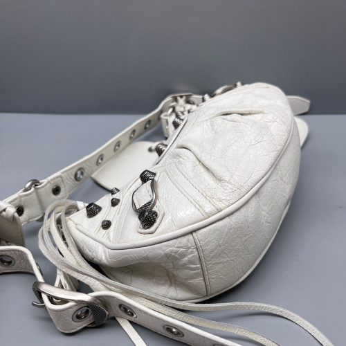Balenciaga Le Cagole Sling Xs Arena Lambskin White