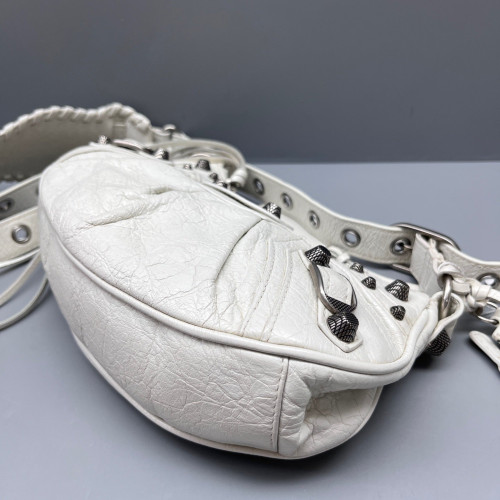 Balenciaga Le Cagole Sling Xs Arena Lambskin White