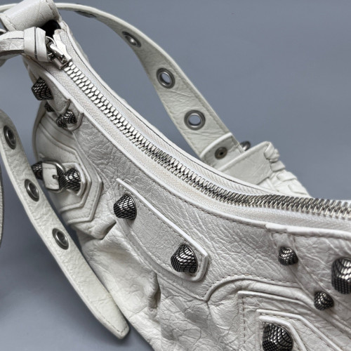 Balenciaga Le Cagole Sling Xs Arena Lambskin White