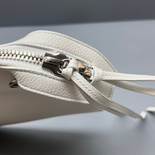Balenciaga Studded Classic City Corssbody Bag Grained Calfskin White