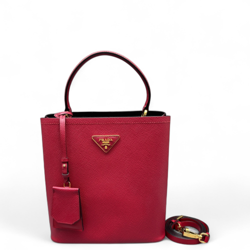 Prada Bucket Saffiano Calfskin Red