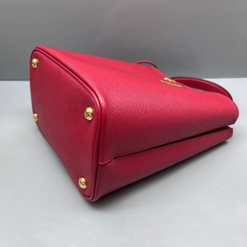 Prada Bucket Saffiano Calfskin Red