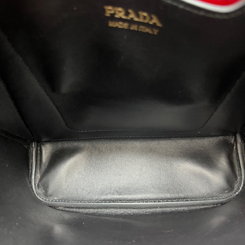 Prada Bucket Saffiano Calfskin Red