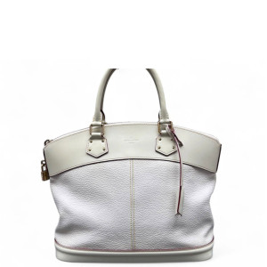 Louis Vuitton Suhali Lockit MM Calfskin White Louis Vuitton Suhali Lockit MM Calfskin White