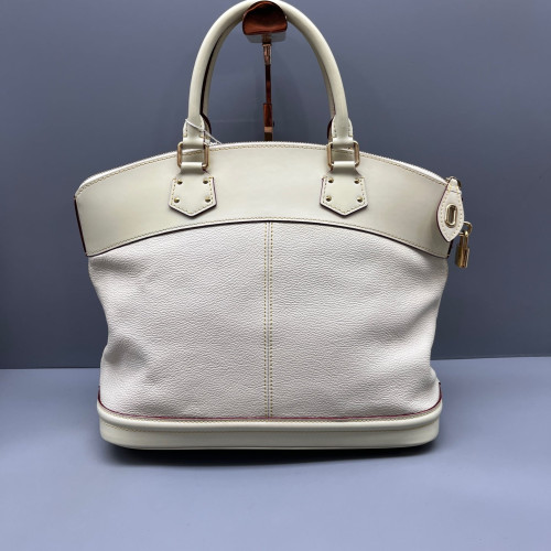Louis Vuitton Suhali Lockit MM Calfskin White