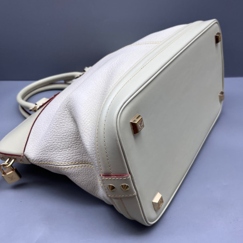 Louis Vuitton Suhali Lockit MM Calfskin White