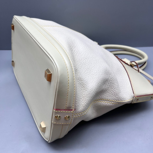 Louis Vuitton Suhali Lockit MM Calfskin White