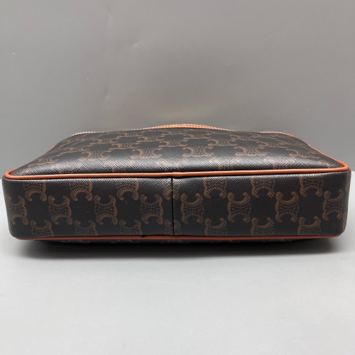 Celine Medium Patapans Shoulder Bag Triomphe Brown Black