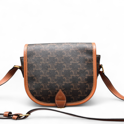 Celine Medium Folco Bag Triomphe Brown Black