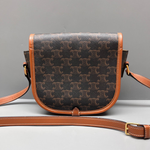 Celine Medium Folco Bag Triomphe Brown Black