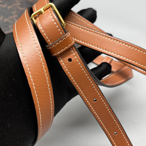 Celine Medium Folco Bag Triomphe Brown Black