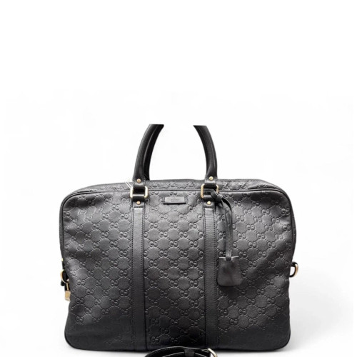 Gucci Briefcase Guccissima Black