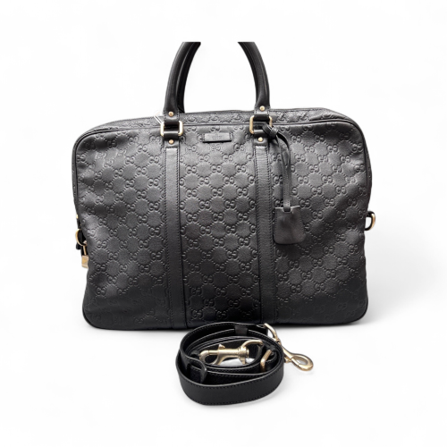 Gucci Briefcase Guccissima Black