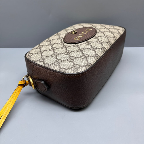 Gucci Web Neo Vintage Shoulder Bag GG Monogram Beige Brown Gucci Web Neo Vintage Shoulder Bag GG Monogram Beige Brown
