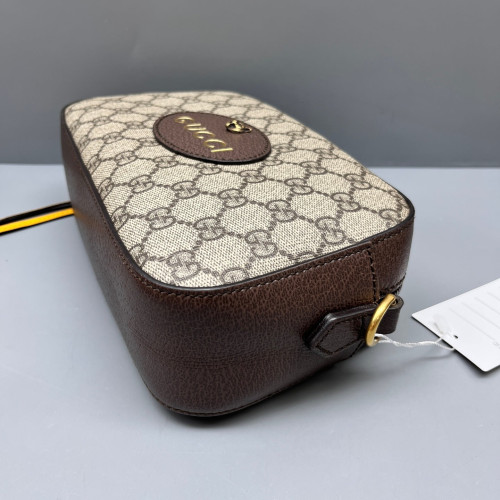 Gucci Web Neo Vintage Shoulder Bag GG Monogram Beige Brown Gucci Web Neo Vintage Shoulder Bag GG Monogram Beige Brown