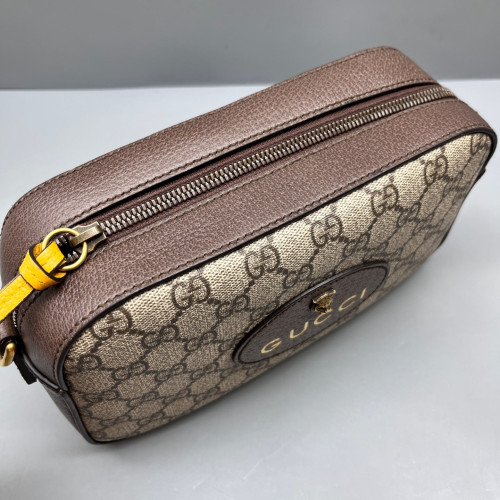 Gucci Web Neo Vintage Shoulder Bag GG Monogram Beige Brown Gucci Web Neo Vintage Shoulder Bag GG Monogram Beige Brown