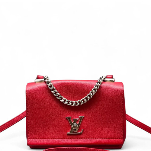 Louis Vuitton Lockme II Chain Bag BB Calfskin Red
