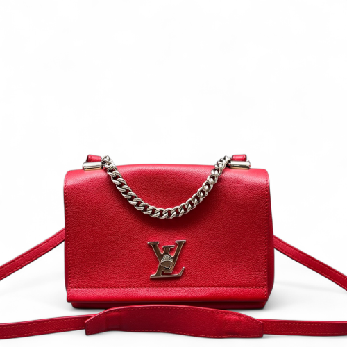 Louis Vuitton Lockme II Chain Bag BB Calfskin Red