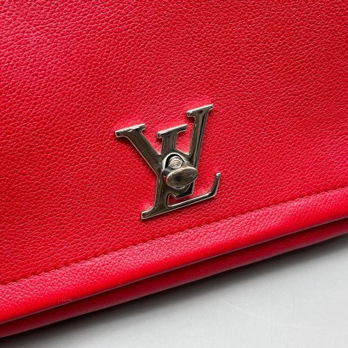 Louis Vuitton Lockme II Chain Bag BB Calfskin Red