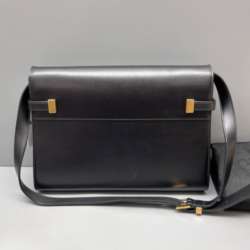 Yves Saint Laurent Medium Manhattan Shoulder Bag Smooth Calfskin Black