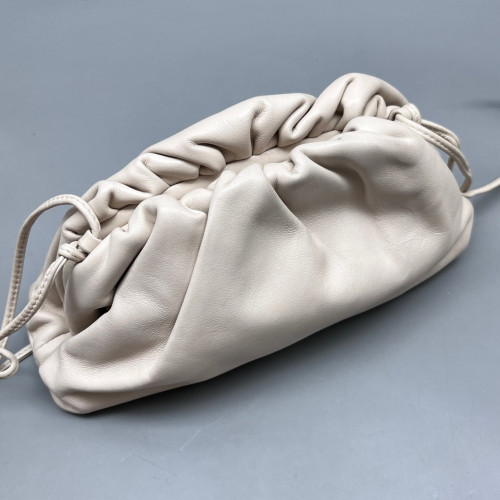 Bottega Veneta The Mini Pouch Lambskin Nappa White