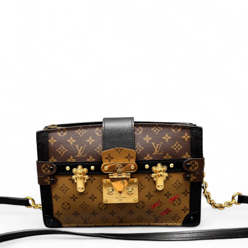 Louis Vuitton Trunk Clutch Reverse Monogram Brown Black Louis Vuitton Trunk Clutch Reverse Monogram Brown Black