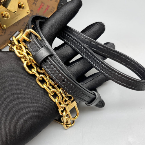 Louis Vuitton Trunk Clutch Reverse Monogram Brown Black Louis Vuitton Trunk Clutch Reverse Monogram Brown Black