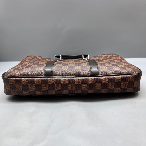Louis Vuitton Porte Documents Voyage PM Damier Ebene Brown