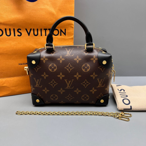 Louis Vuitton Petite Malle Souple Monogram Brown Black
