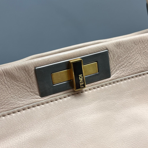 Fendi Peekaboo Iconic Large Calfskin Light Tan