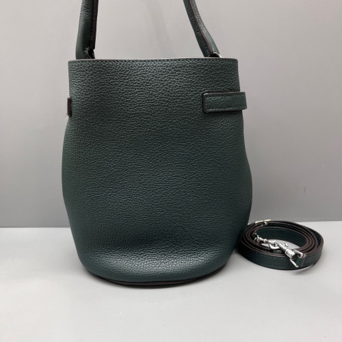 Celine Nano Big Bag Bucket Grained Calfskin Dark Green