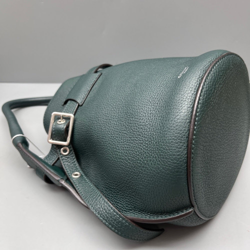 Celine Nano Big Bag Bucket Grained Calfskin Dark Green