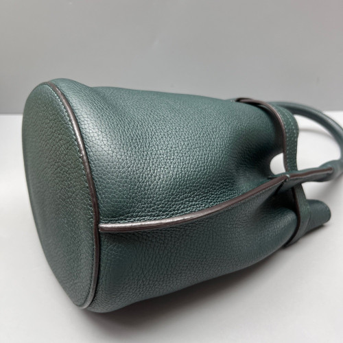 Celine Nano Big Bag Bucket Grained Calfskin Dark Green