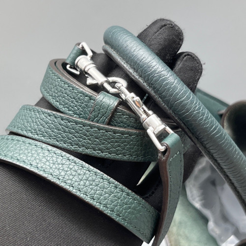 Celine Nano Big Bag Bucket Grained Calfskin Dark Green