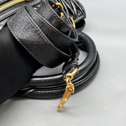 Miu Miu Two-Way Bag Calfskin Black Miu Miu Two-Way Bag Calfskin Black