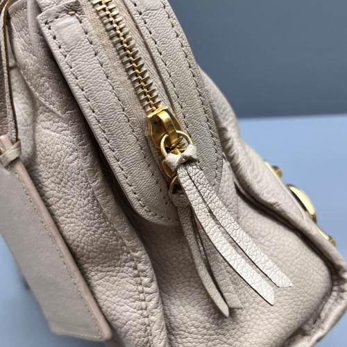 Balenciaga Studded Small City Bag Calfskin Grey