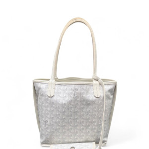 Goyard Saint Louis PM Goyardine White Grey