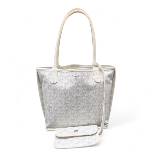 Goyard Saint Louis PM Goyardine White Grey