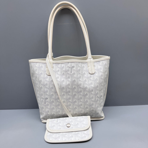 Goyard Saint Louis PM Goyardine White Grey
